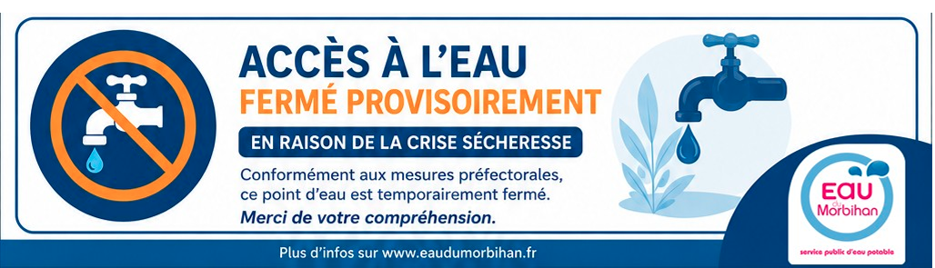 Fermeture accès eau points publics